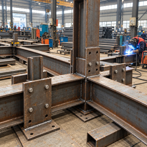 Hauptgeb&auml;uderahmen aus Stahl f&uuml;r den Industrie- und Gewerbebau