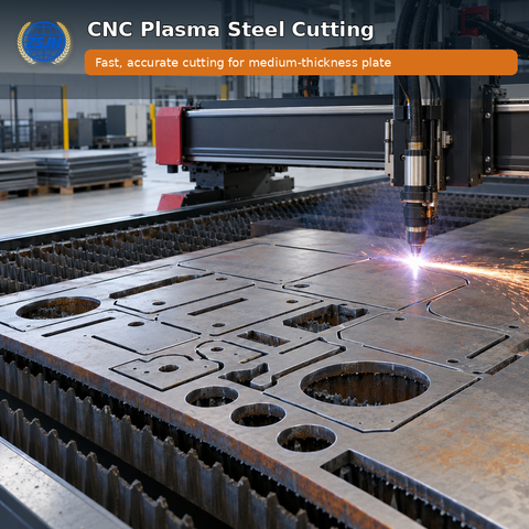 خدمات برش فولاد پلاسما CNC